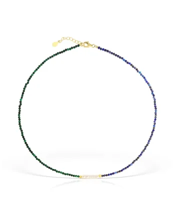 Colier din argint si pietre semipretioase Elysian Dream, Multicolor, Produsul este livrat in ambalaj personalizat.