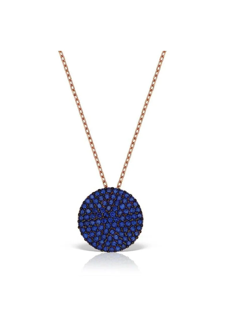 Colier din argint Blue Navy, Albastru, Produsul este livrat in ambalaj personalizat.
