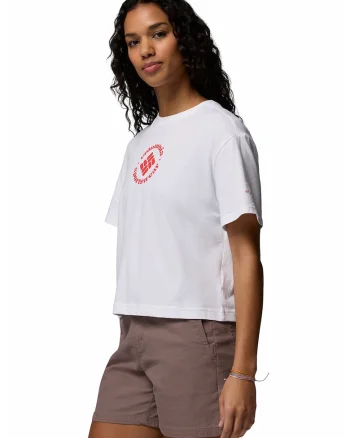 Tricou din bumbac organic Rolling Bend™, Rosu/Alb optic
