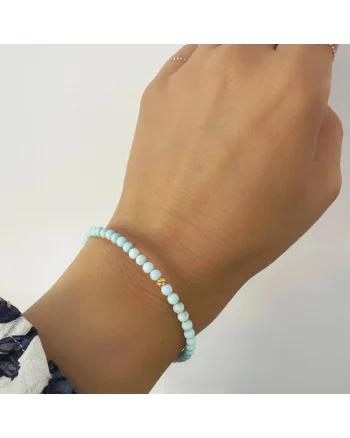 Bratara din argint si pietre semipretioase Aqua Sol, Turcoaz, Produsul este livrat in ambalaj personalizat.