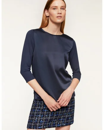 Bluza cu maneci 3/4, Bleumarin