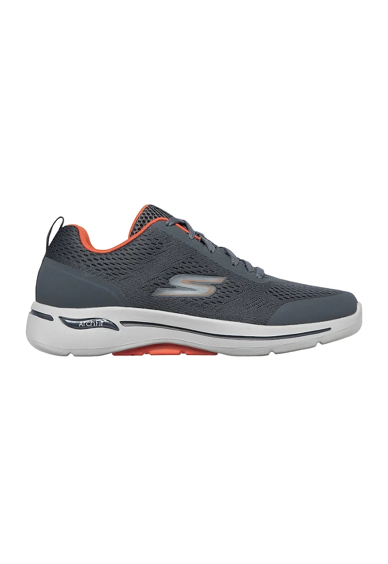 Pantofi sport low-top de plasa GOwalk Arch Fit-Idyllic, Portocaliu/Gri carbune