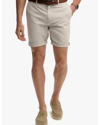 Pantaloni scurti cu model uni, Gri deschis
