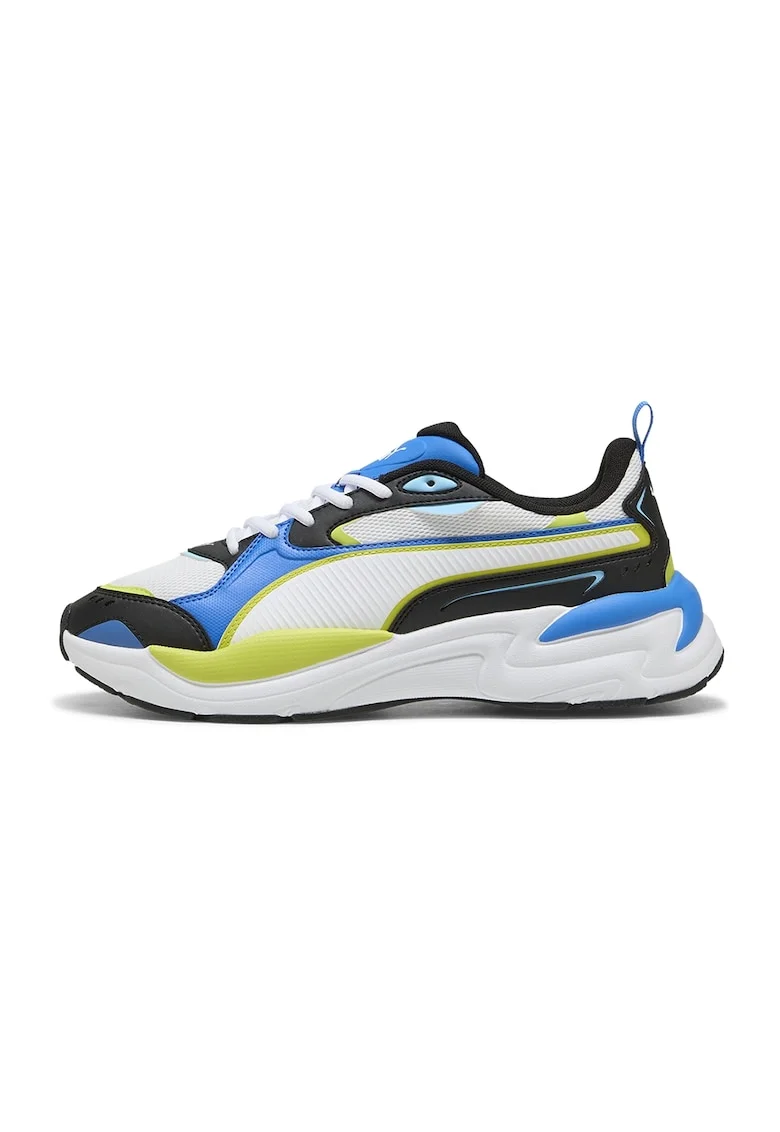 Pantofi sport X-Ray 4 cu sireturi, Negru stins/Albastru royal/Alb optic