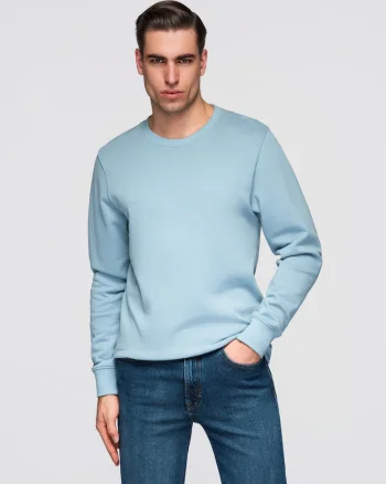 Bluza BASIC uni  OM-SSBN-0271, Albastru deschis