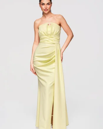 Rochie de seara maxi  LA-OM-DLR338, Galben