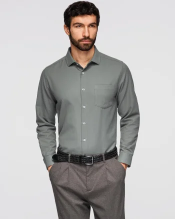 Camasa clasica cu croiala regular fit  K694, Kaki