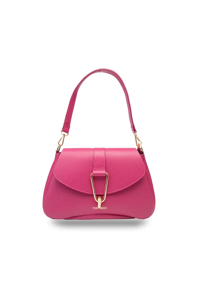 Geanta din piele naturala Oana, Fucsia
