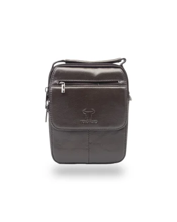 Geanta barbati  Hand Carier, piele naturala, ajustabila, maro