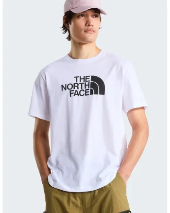 Tricou cu decolteu la baza gatului si imprimeu logo Evolution, Alb