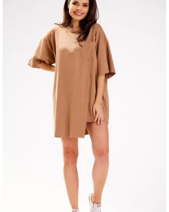 Rochie oversize mini t,, Bej