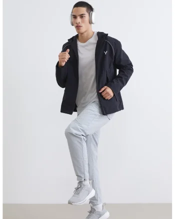 Pantaloni de trening regular fit cu slituri cu fermoar la glezne, Gri deschis