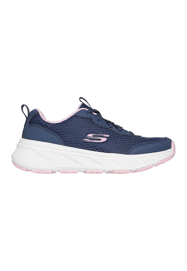 Pantofi sport cu garnituri sintetice si de plasa, Roz pastel/Alb optic/Bleumarin