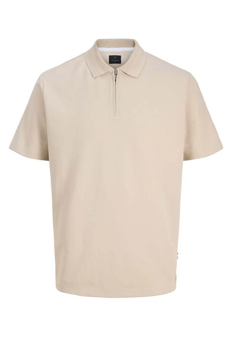 Tricou Barbati, Jack Jones, 42% poliester reciclat, 41% bumbac organic, 17% eladwqfwqstomultiester, Bej, Bej