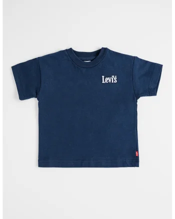 Tricou din amestec de bumbac cu imprimeu logo, Alb/Albastru ultramarin