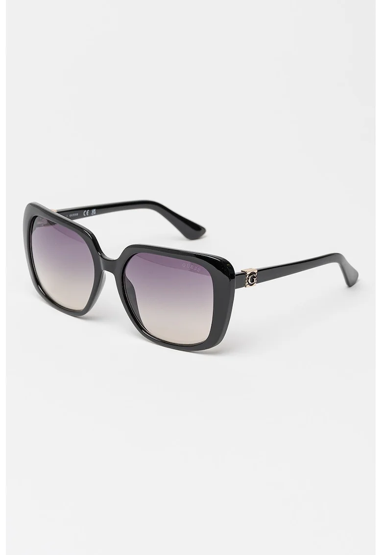 Ochelari de soare patrati cu lentile in degrade, Negru