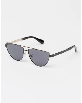 Ochelari de soare aviator cu rama metalica, Negru