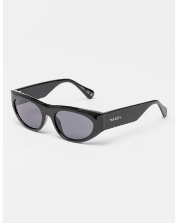 Ochelari de soare ovali cu lentile uni, Negru