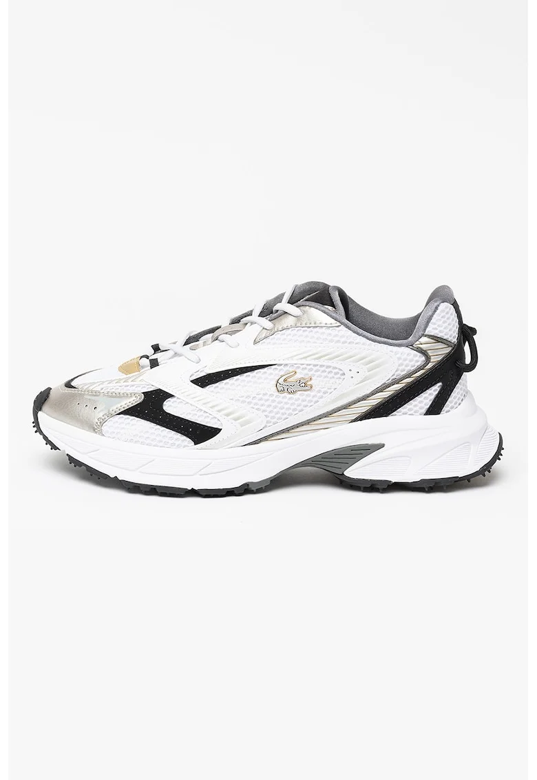 Pantofi sport cu insertii de plasa Neo Shot, Negru/Alb optic/Argintiu