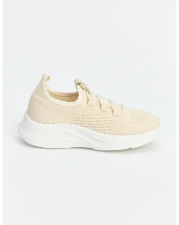 Pantofi sport low-cut din material textil Steps, Piersica