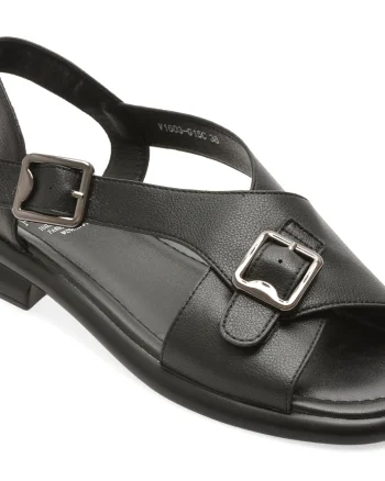 Sandale FLAVIA PASSINI negre, 1603G15, din piele naturala