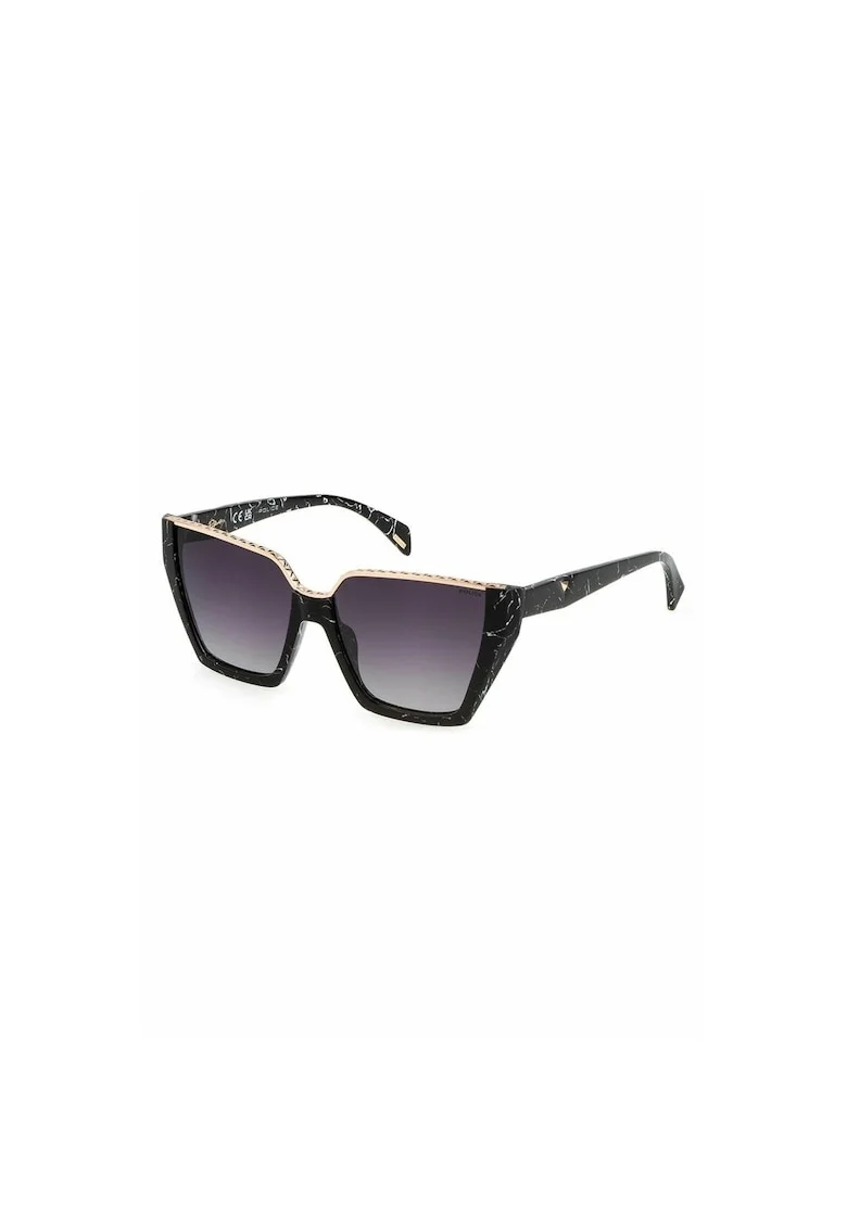 Ochelari de Soare Dama  SPLL33V570869, Lentile ø57 mm, Protectie UV400, Cadru Acetat Negru/Gri, Husa Inclusa