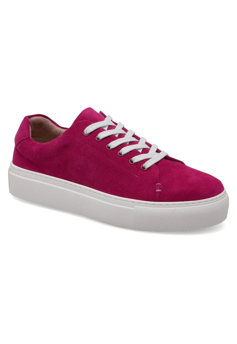 Tenisi dama,  piele naturala, roz inchis, casual