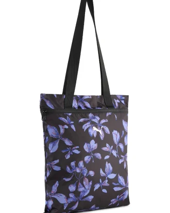Geanta tote cu model POP, Negru/Albastru lavanda/Roz somon