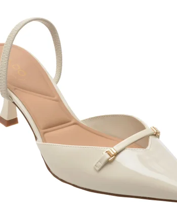 Pantofi eleganti ALDO albi, NAILAH 121, din piele ecologica