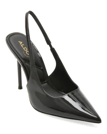 Pantofi eleganti ALDO negri, PUCKERUP 001, din piele ecologica lacuita
