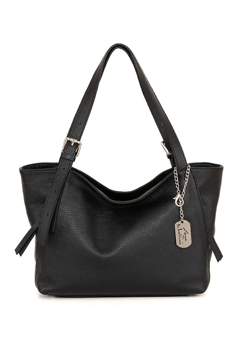 Geanta shopper din piele cu aspect granulat