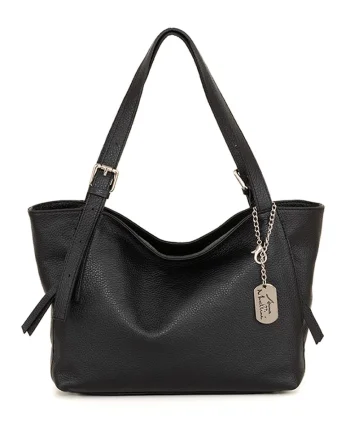 Geanta shopper din piele cu aspect granulat