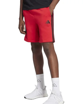 Pantaloni scurti din amestec de bumbac, Negru/Rosu vermillion