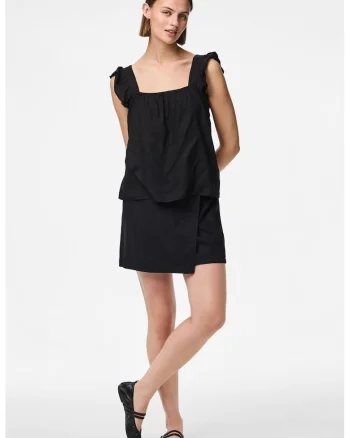 Bluza din amestec de in, Negru,