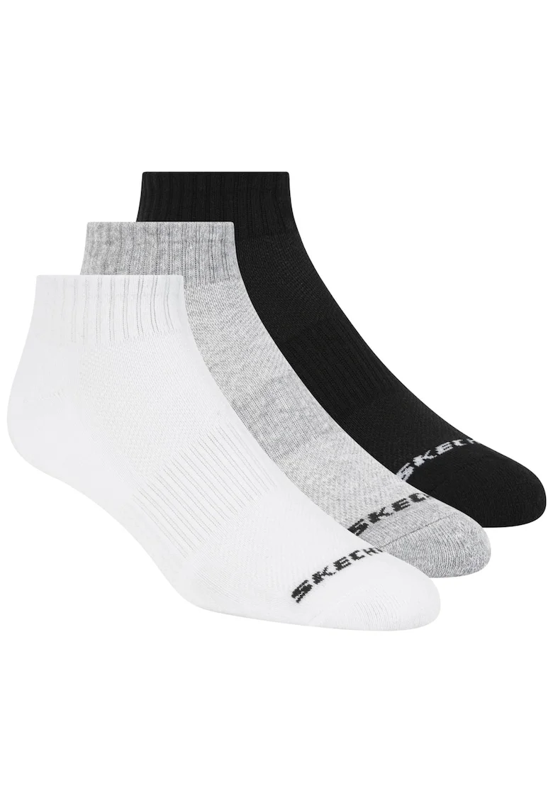 Set sosete Unisex,  3pk Unisex Terry Qtr Crew 111035, Alb