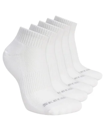 Set sosete Unisex,  3pk Unisex 1/2 Terry Qtr Crew 602095, Alb