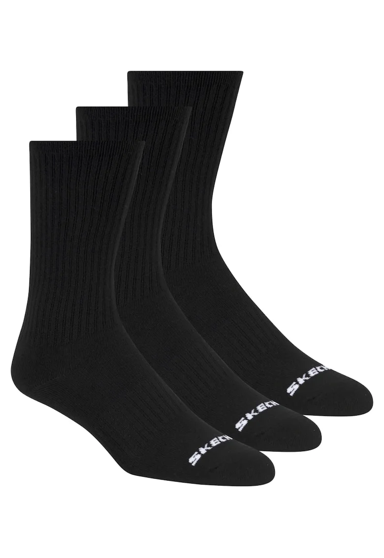 Set sosete Unisex,  3pk Unisex Non Terry Crew 601102, Negru