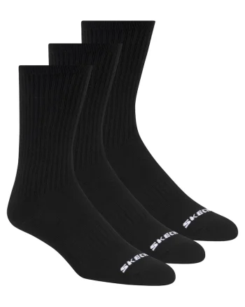 Set sosete Unisex,  3pk Unisex Non Terry Crew 601102, Negru