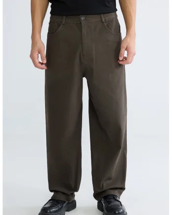 Pantaloni lejeri cu buzunare, Maro pamantiu