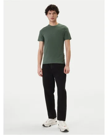 Tricou barbati,  slim fit, verde, bumbacdwqfwqd, Verde