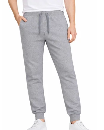 Pantaloni de trening cu buzunare cu refilet, Gri deschis