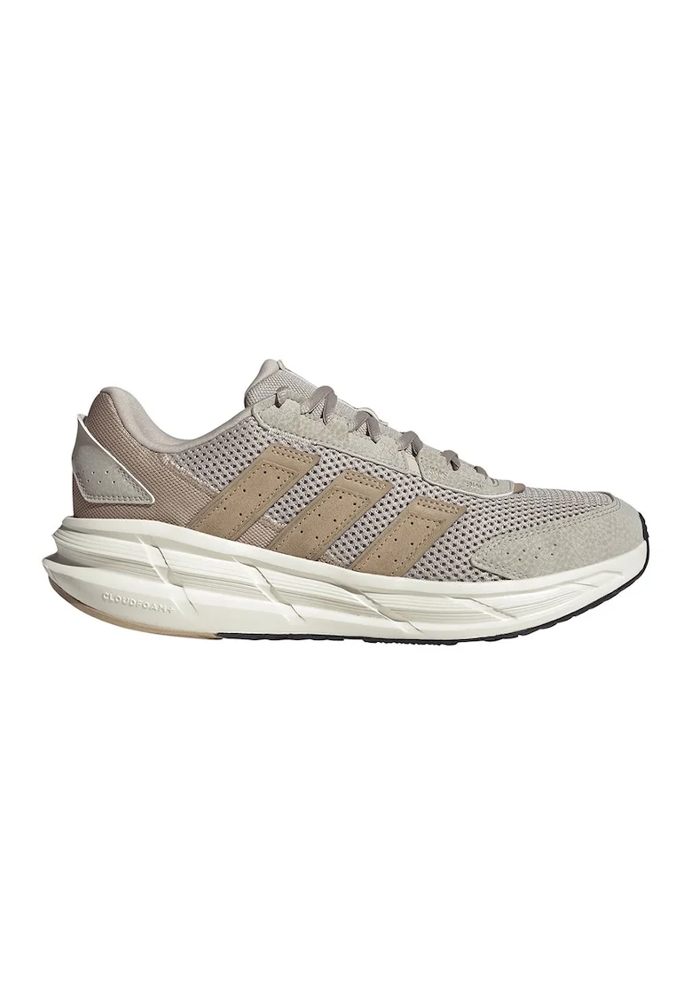 Pantofi sport AstraStar de piele ecologica si plasa, Gri/Maro nisip