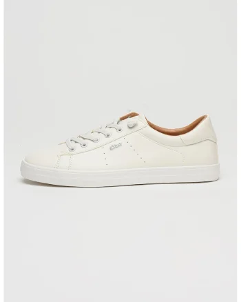 Pantofi sport low-cut din piele ecologica, Alb murdar