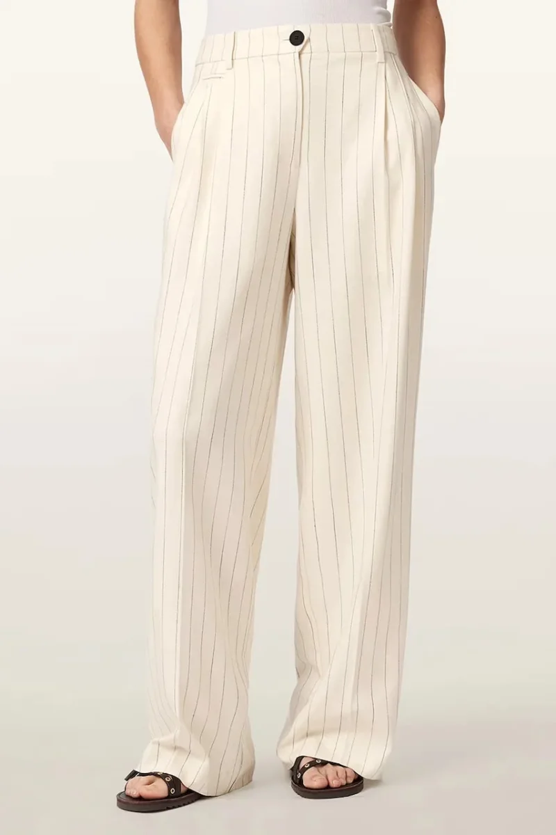 AllSaints pantaloni wide leg pentru femei, din vâscoză OLGA