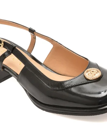 Pantofi eleganti EPICA negri, 6020492, din piele naturala lacuita