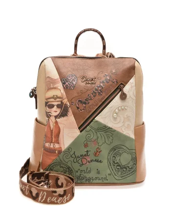 Rucsac JANET DENESE multicolor, 156, din piele ecologica