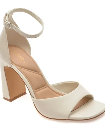 Sandale elegante ALDO albe, FLORIANNA 121, din piele naturala