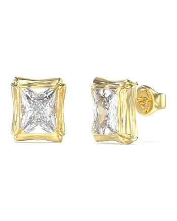 Cercei cu cristale, Auriu/Transparent