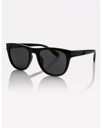 Ochelari de soare patrati unisex cu lentile polarizate, Negru