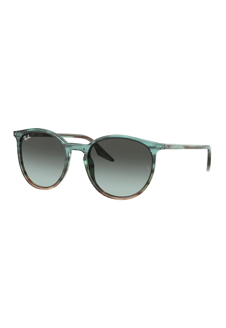 Ochelari de soare pantos unisex cu lentile cu aspect in degrade, Maro/Verde persan